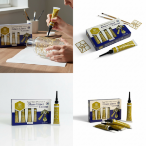 Contour Paste Cam Kontürü Boyası / Gold(Altın) Renk 6