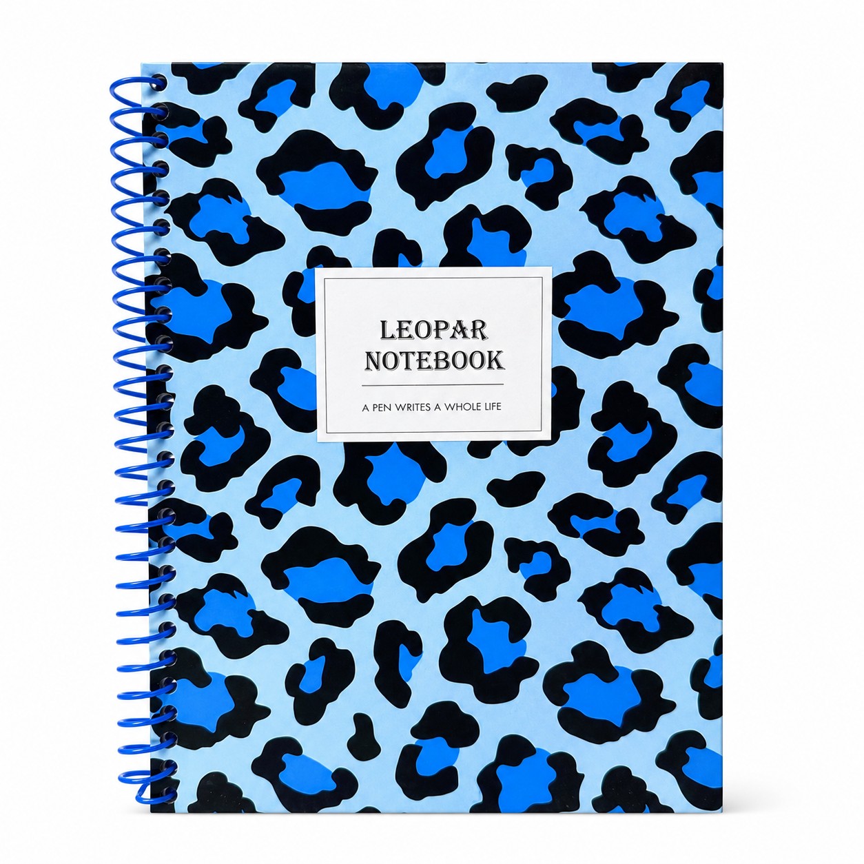 17*24 Spralli Leopar Desen Sert Kapak Defter (100 Yaprak Çizgili)