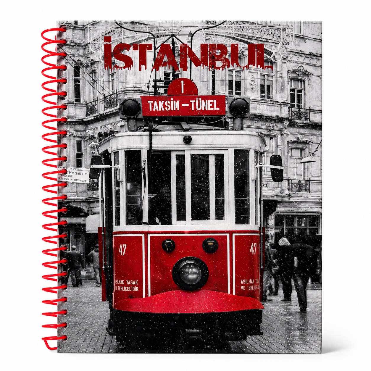 17*24 Spralli Trend Desen Sert Kapak Defter (100 Yaprak Çizgili)