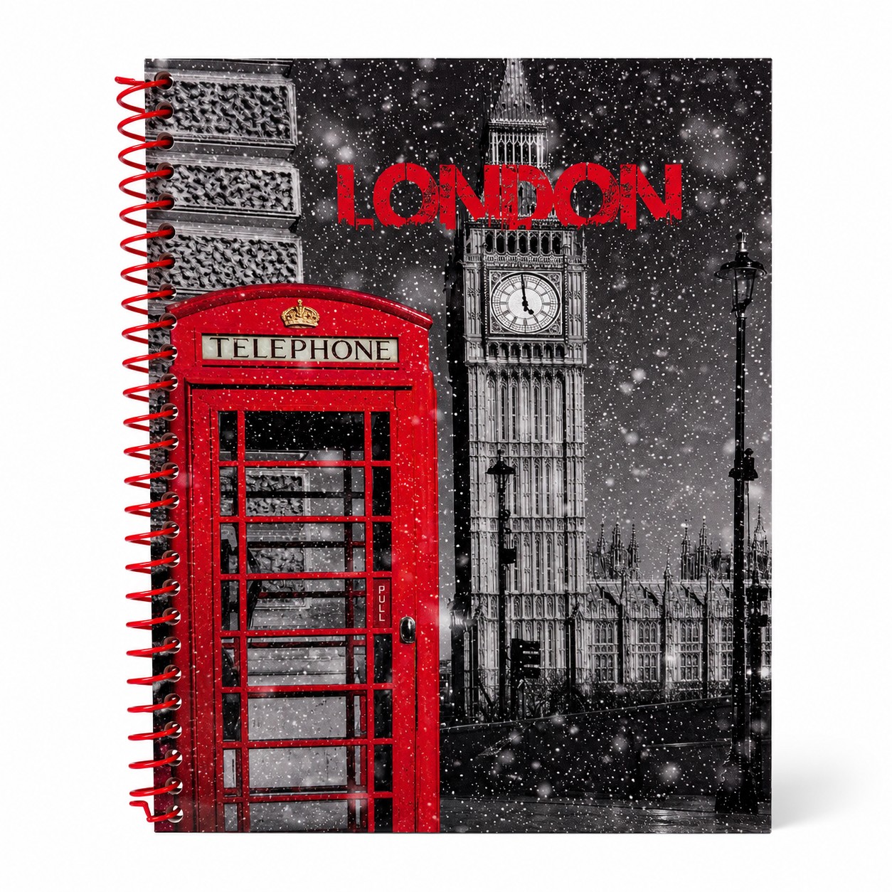 17*24 Spralli Trend Desen Sert Kapak Defter (100 Yaprak Kareli)