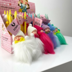 No.5420-4 Uyuyan Bebek Modeli Pon Pon Peluş Versatil 0.7 Uçlu 24