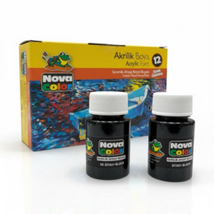 Nova Color Şişe Akrilik Boya Siyah Renk 30 Ml 12