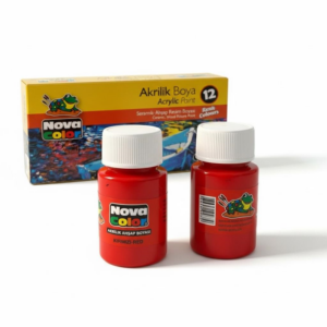 Nova Color Şişe Akrilik Boya Kırmızı Renk 30 Ml 12