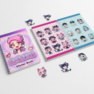 12*16 Cm Kawaii Spralli Sticker Defteri 8 Yaprak 12