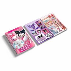 12*16 Cm Kuromi Spralli Sticker Defteri 8 Yaprak 12