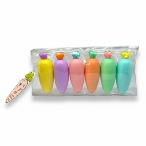 M-809 Havuç Figürü Pastel Renkler Fosforlu Kalem 6