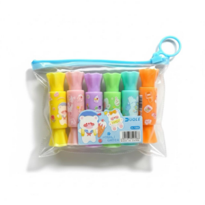 Dl-128/A Şeker Figürü Çift Taraflı Pastel Renkler Fosforlu Kalem 6