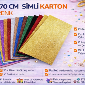 50*70 Cm Simli Karton 10 Renk 10