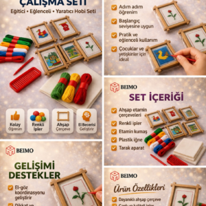 Etamin Çalışma Seti Ahşap Model