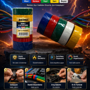 Renkli Elektrik Bandı 10