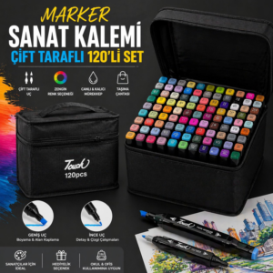 Touch Marker Sanat Kalemi Çift Taraflı 120 Renk