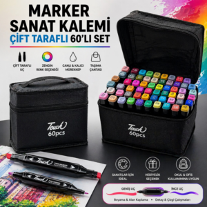 Touch Marker Sanat Kalemi Çift Taraflı 60 Renk