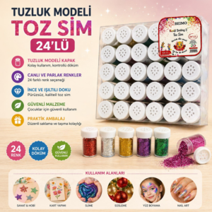 Renkli Tuzluk Modeli Karışık Toz Sim 24