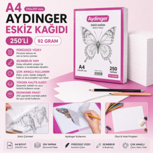 A-4 Aydınger Kağıdı (Eskiz Kağıdı) 92 Gr 250