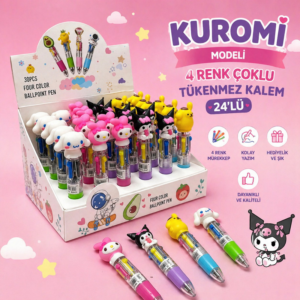 No.402 Kuromi 4 Renk Çoklu Tükenmez Kalem 36