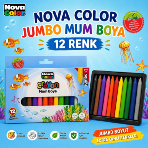 Nova Color Jumbo Mum Boya 12 Renk