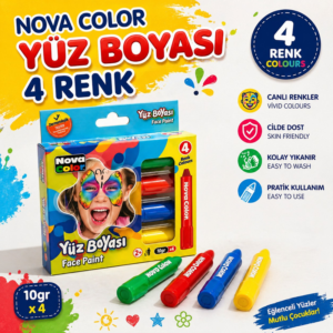Nova Color Yüz Boyası 4 Renk