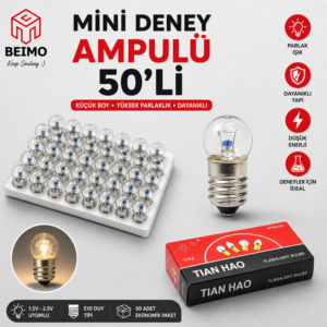 Mini Deney Ampulü 2.5V 50