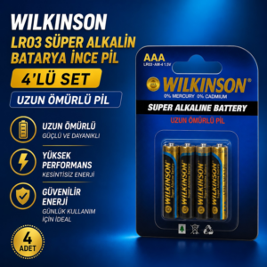 Wilkinson LR03 Süper Alkalin Batarya İnce Pil 4