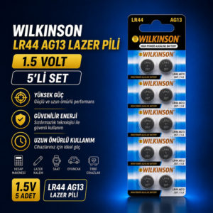 Wilkinson LR44 AG13 Lazer Pili 1.5 Volt 5