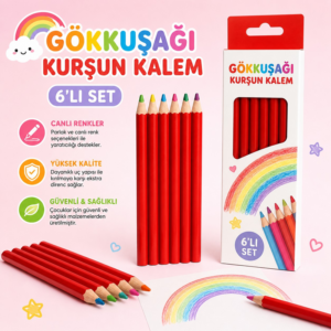 Gökkuşağı Kurşun Kalem 6