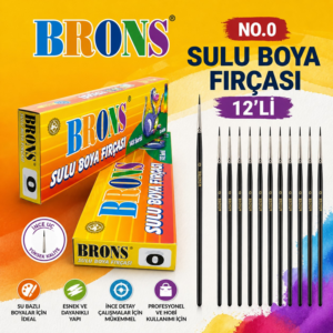 Brons No.0 Sulu Boya Fırçası 12