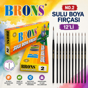 Brons No.2 Sulu Boya Fırçası 12