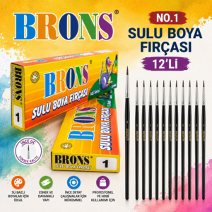 Brons No.1 Sulu Boya Fırçası 12
