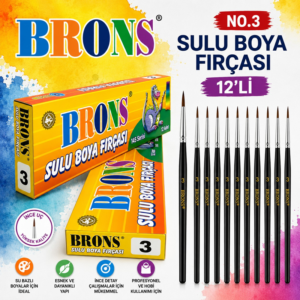 Brons No.3 Sulu Boya Fırçası 12