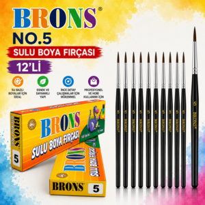 Brons No.5 Sulu Boya Fırçası 12