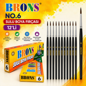 Brons No.6 Sulu Boya Fırçası 12