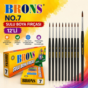 Brons No.8 Sulu Boya Fırçası 12