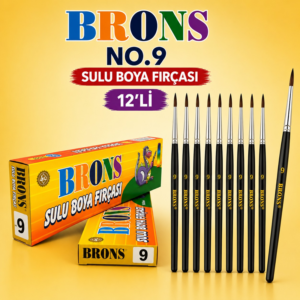 Brons No.9 Sulu Boya Fırçası 12