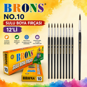 Brons No.10 Sulu Boya Fırçası 12