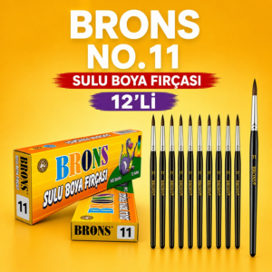 Brons No.11 Sulu Boya Fırçası 12