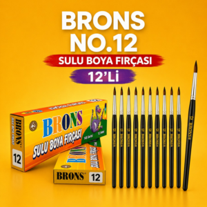 Brons No.12 Sulu Boya Fırçası 12