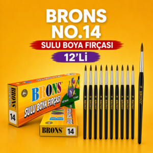 Brons No.14 Sulu Boya Fırçası 12