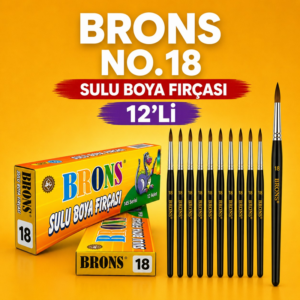 Brons No.18 Sulu Boya Fırçası 12
