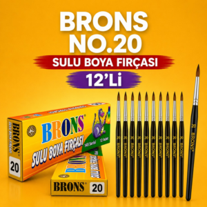 Brons No.20 Sulu Boya Fırçası 12