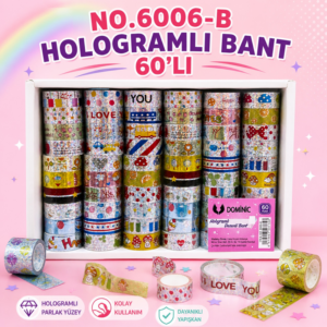 6006-B Hologramlı Desenli Bant 60