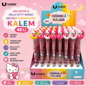 No.231119-6 Hello Kitty Modeli Geçmeli Yumurtlayan Kalem 48