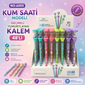 No.6005 Kum Saati Modeli Geçmeli Yumurtlayan Kalem 48