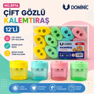 Dominic 8916 Çift Gözlü Kalemtıraş 12
