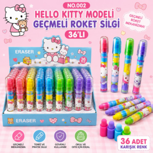No.002 Hello Kitty Modeli Yumurtlayan Geçmeli Silgi 36
