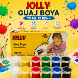 Jolly Guaj Boya Şişe 12 Renk (25 Ml)