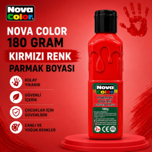 Nova Color Parmak Boyası 180 Gram Kırmızı Renk