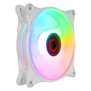 Rampage GLARE F50 38CFM 1200RPM 12cm Rainbow 3P+ 4P Molex Soketli Beyaz Kasa Fanı