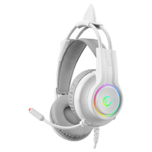 Rampage RM-K91 X-CATTY Beyaz USB 7.1 Version RGB Gaming Oyuncu Mikrofonlu Kulaklık
