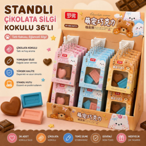 Standlı Çikolatalı Silgi 36