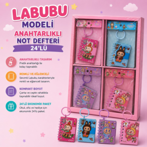Labubu Anahtarlıklı Not Defteri 24